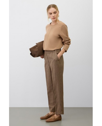 ЕТ 40020/бежевая клетка брюки