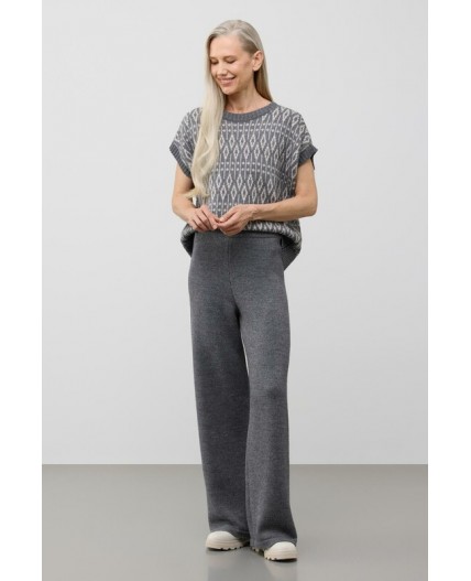 ЕВ 452/ш/тем.серый меланж брюки