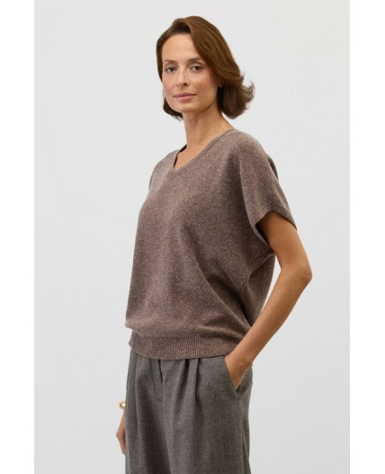 ЕВ 30276/ш/коричневый меланж джемпер