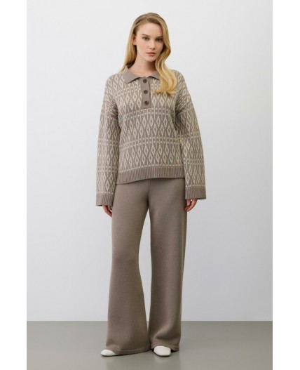 ЕВ 30244/ш/серо-коричневый джемпер