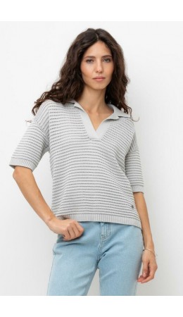 ЕВ 30202/жемчужный серый джемпер