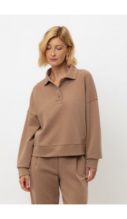 ЕВТ 3282/охра коричневая джемпер-поло