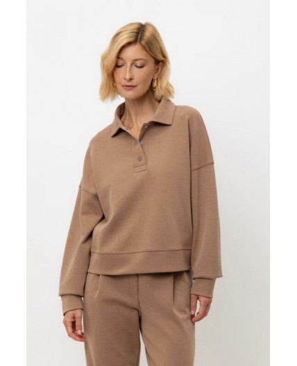 ЕВТ 3282/охра коричневая джемпер-поло