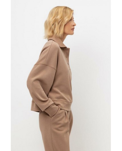 ЕВТ 3282/охра коричневая джемпер-поло