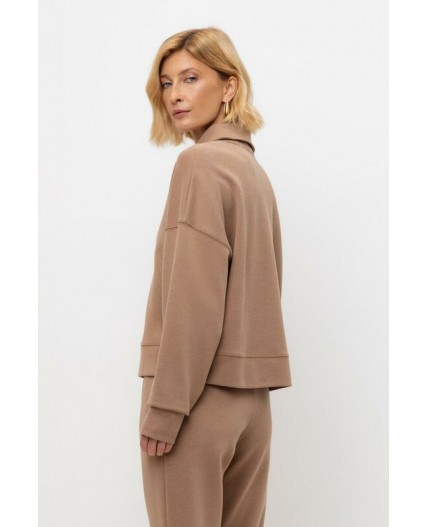 ЕВТ 3282/охра коричневая джемпер-поло