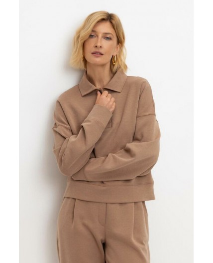 ЕВТ 3282/охра коричневая джемпер-поло