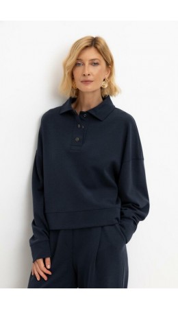 ЕВТ 3282/индиго джемпер-поло