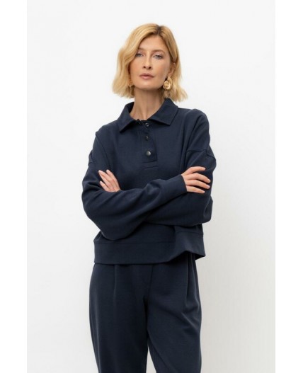 ЕВТ 3282/индиго джемпер-поло