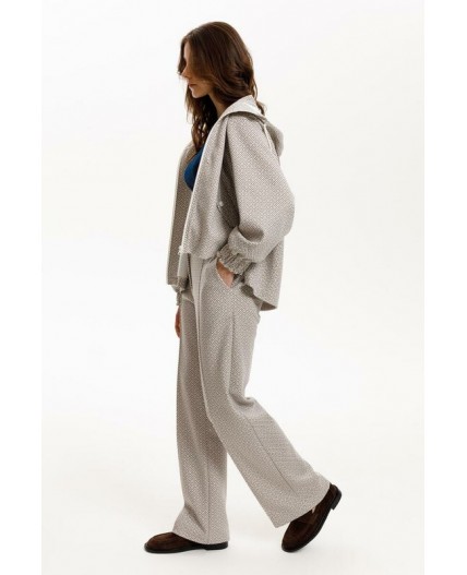 ЕВТ 3300/перламутровое облако,3Д квадраты жакет