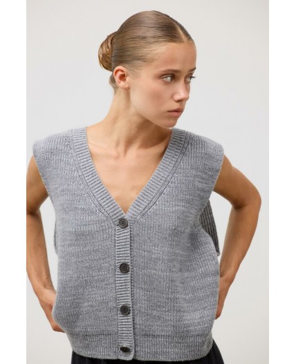 ЕВ 30260/ш/серый меланж жилет