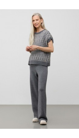 ЕВ 30247/ш/тем.серый меланж жилет