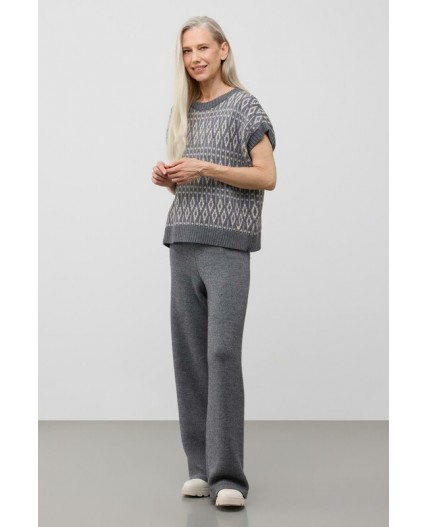 ЕВ 30247/ш/тем.серый меланж жилет