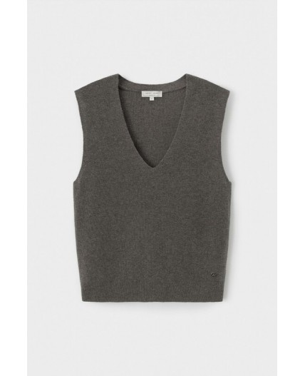 ЕВ 30308/ш/коричневый меланж жилет