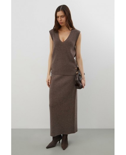 ЕВ 30308/ш/коричневый меланж жилет