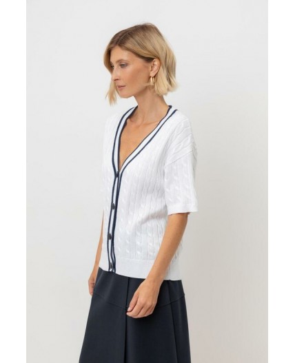 ЕВ 30210/кипенно-белый кардиган