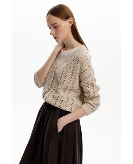 ЕВ 30217/светло-бежевый кардиган