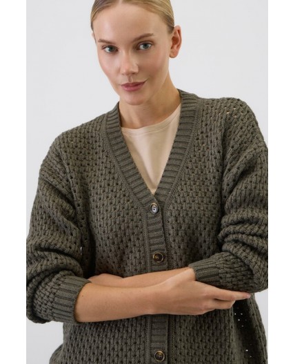 ЕВ 30229/ш/темный хаки кардиган