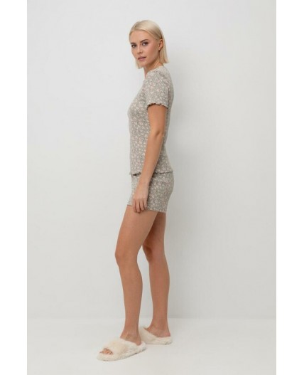 Е 20100/пыльно-оливковый,полевые цветы пижама