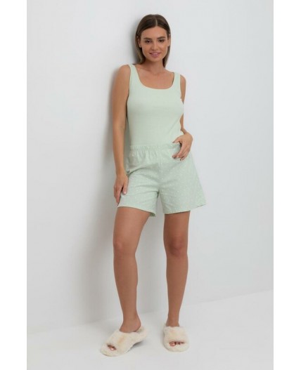 Е 20039/24/пастельно-зеленый,горошек пижама