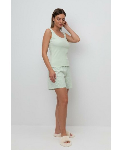 Е 20039/24/пастельно-зеленый,горошек пижама