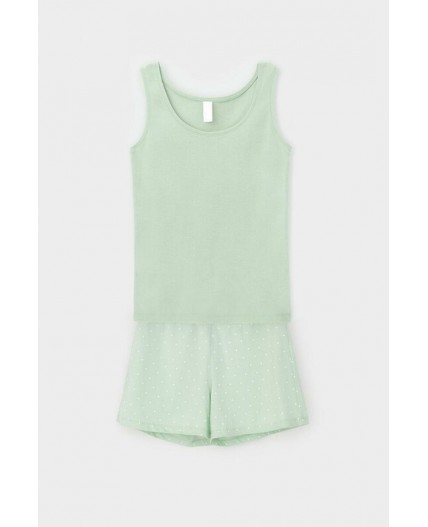 Е 20039/24/пастельно-зеленый,горошек пижама