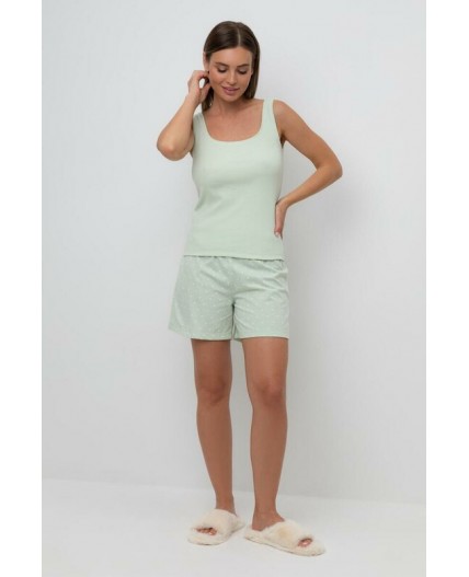 Е 20039/24/пастельно-зеленый,горошек пижама