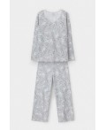 Е 20041/24/светло-серый,нежные цветы пижама