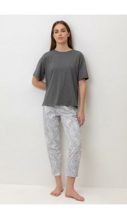 Е 20053/24/серый,нежные цветы пижама