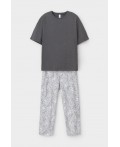 Е 20053/24/серый,нежные цветы пижама