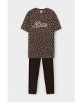 Е 20099/24/пятна сафари,черный кофе пижама