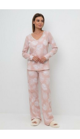 Е 20041/24/дымчатая роза,листья пальмы пижама
