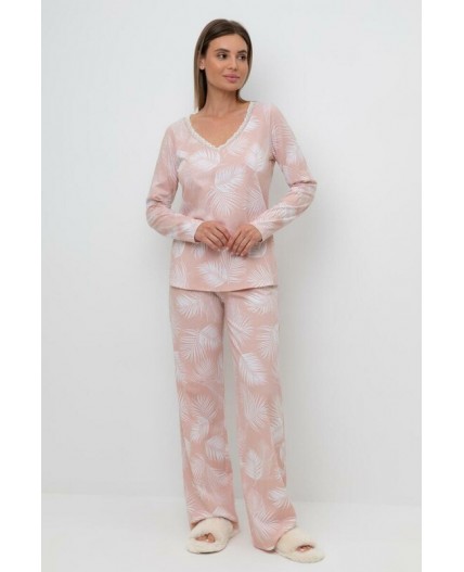 Е 20041/24/дымчатая роза,листья пальмы пижама