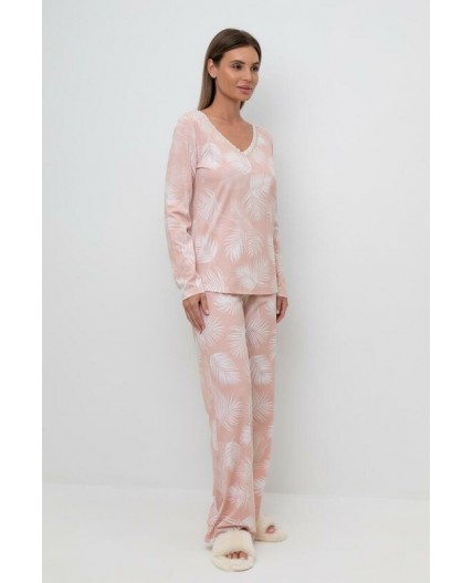 Е 20041/24/дымчатая роза,листья пальмы пижама