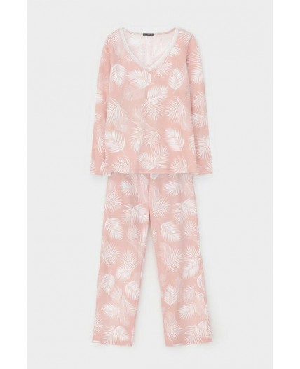 Е 20041/24/дымчатая роза,листья пальмы пижама