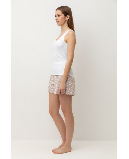 Е 20039/24/белый,абстрактные цветы пижама