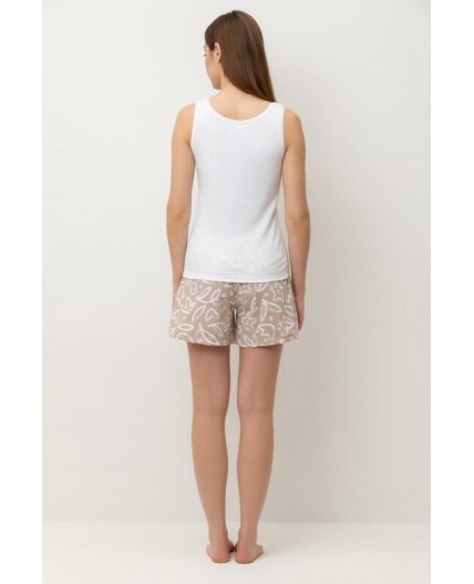 Е 20039/24/белый,абстрактные цветы пижама