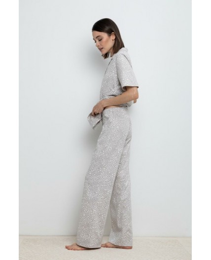 Е 20114/серебристое облако,леопард пижама