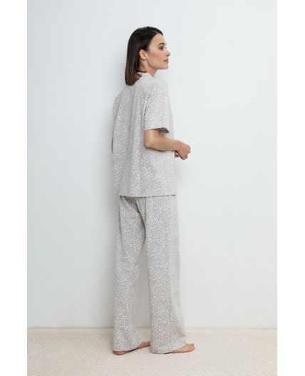 Е 20114/серебристое облако,леопард пижама