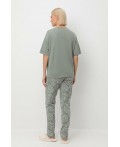Е 20142/зеленый чай,тропические листья пижама