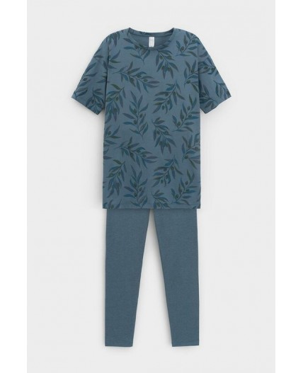 Е 20099/24/голубой мираж,оливковая ветвь пижама