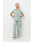 Е 20058/24/голубой прибой,кружевные цветы пижама