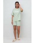 Е 20143/пастельно-зеленый,горошек пижама