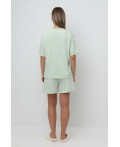 Е 20143/пастельно-зеленый,горошек пижама