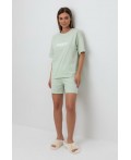 Е 20143/пастельно-зеленый,горошек пижама