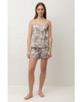Е 20052/24/бежевый,крупные цветы пижама