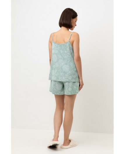 Е 20052/24/голубой прибой,кружевные цветы пижама