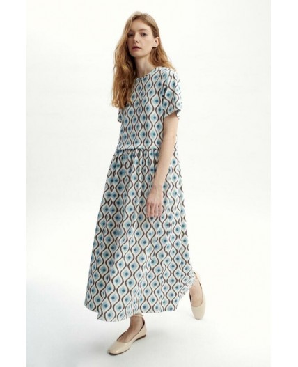 ЕВТ 5070/гардения,турецкий глаз платье