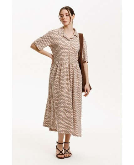 ЕВТ 5071/бежевые мини косы платье