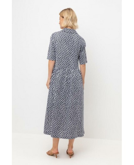 ЕВТ 5071/синие мини косы платье