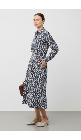 ЕВТ 5096/серебристое облако,осколки керамики платье